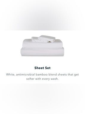 Lull White Bamboo-Blend King Sheet Set and Mattress Protector